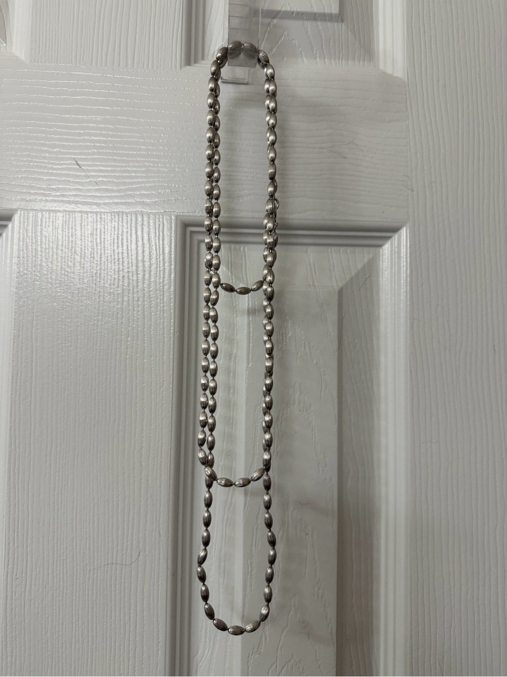 Napier 63” necklace Silver-Tone Beaded vintage